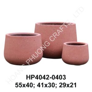 Polystone pot pink terrazzo