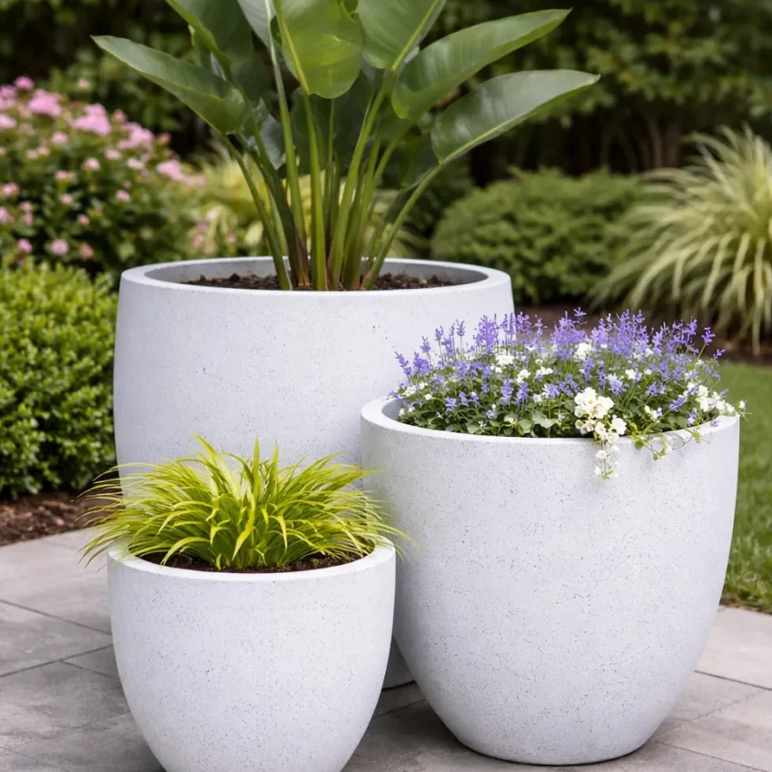 Fiber cement planters collection by Hoang Phuong Crafts Vietnam