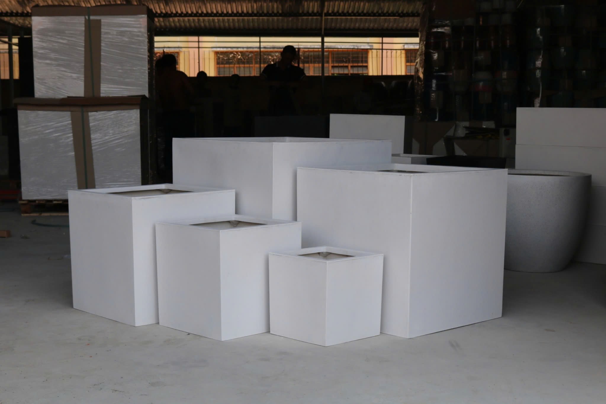 Large fiberglass planter in Vietnam