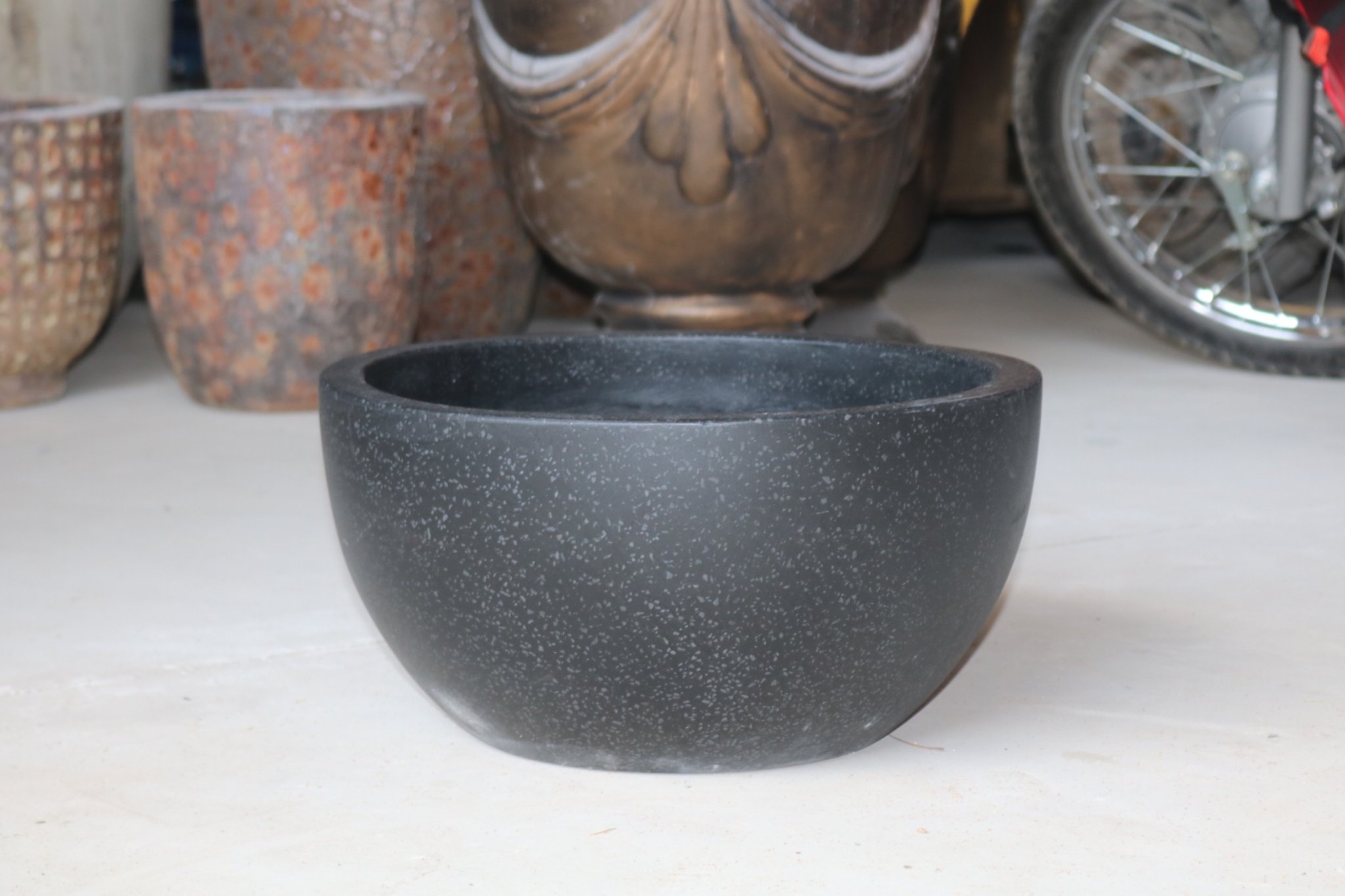 Terrazzo planters manufactured in Vietnam for commercial hospitality and residential projects