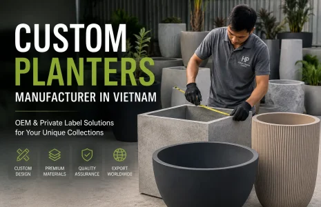 Custom planters manufacturer in Vietnam for OEM and private label projects