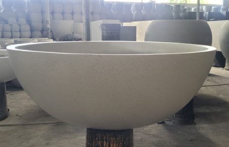 Large terrazzo pot for outdoor