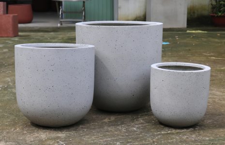 Lightweight terrazzo planters manufactured in Vietnam for hospitality commercial and landscape projects