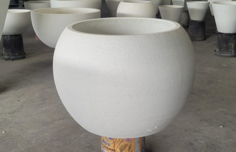 Large fiber cement planters for hotel